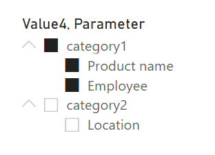 Example of field parameters groups in slicer